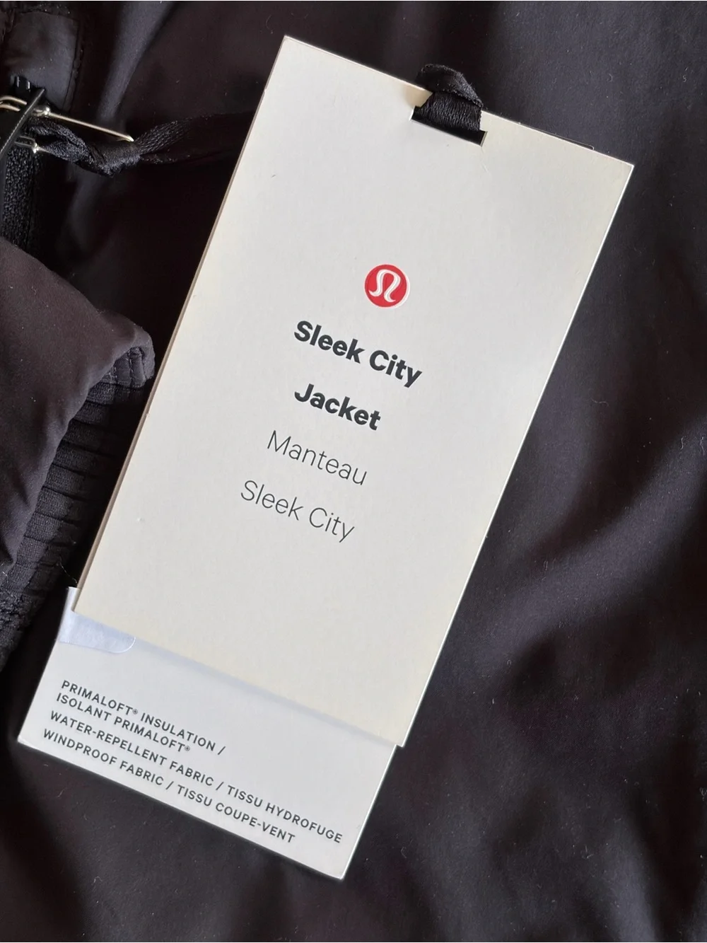 Lululemon Women's Black Insulated Sleek City Jacket